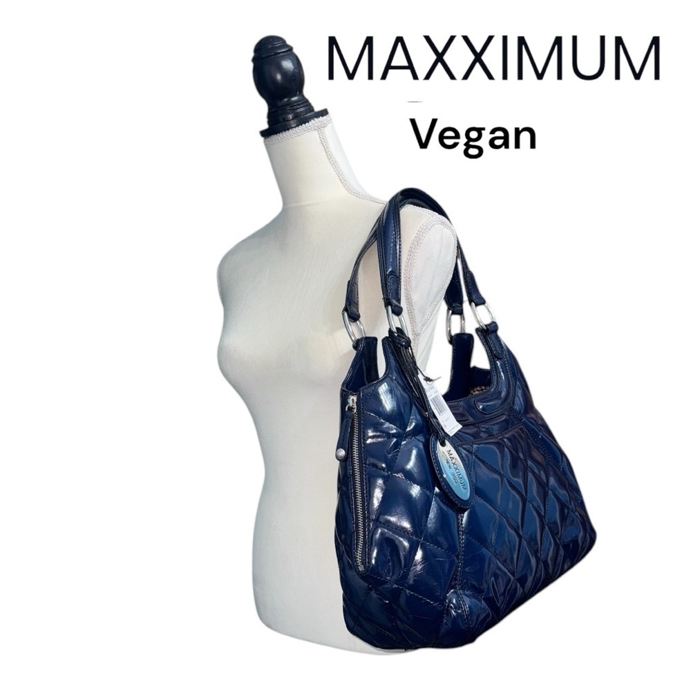 MAXXIMUM  blue Vegan Satchel
